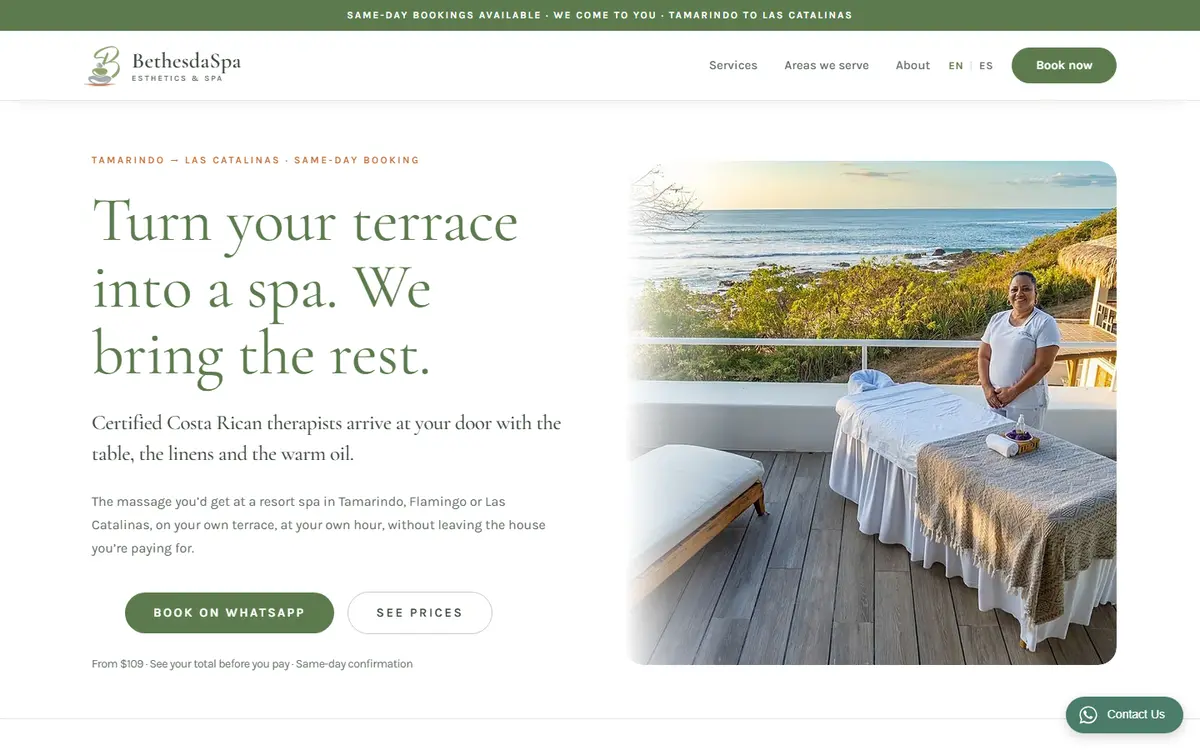 Home page of Bethesda Spa