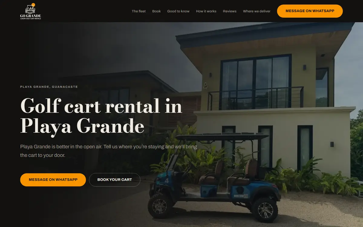 Home page of Go Grande Rentals